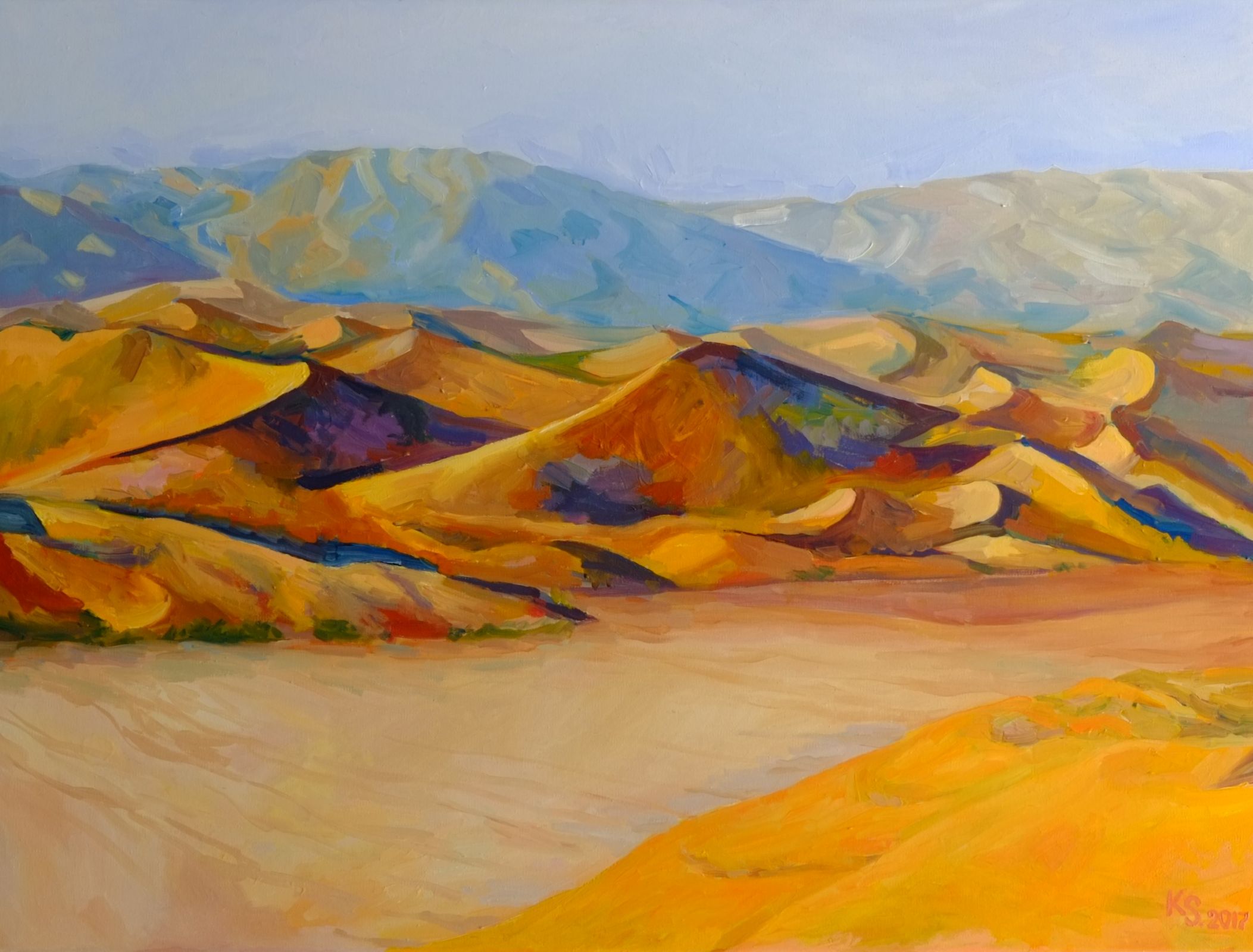 Eternity desert painting fine art print by Kateryna Struzhko Dubai