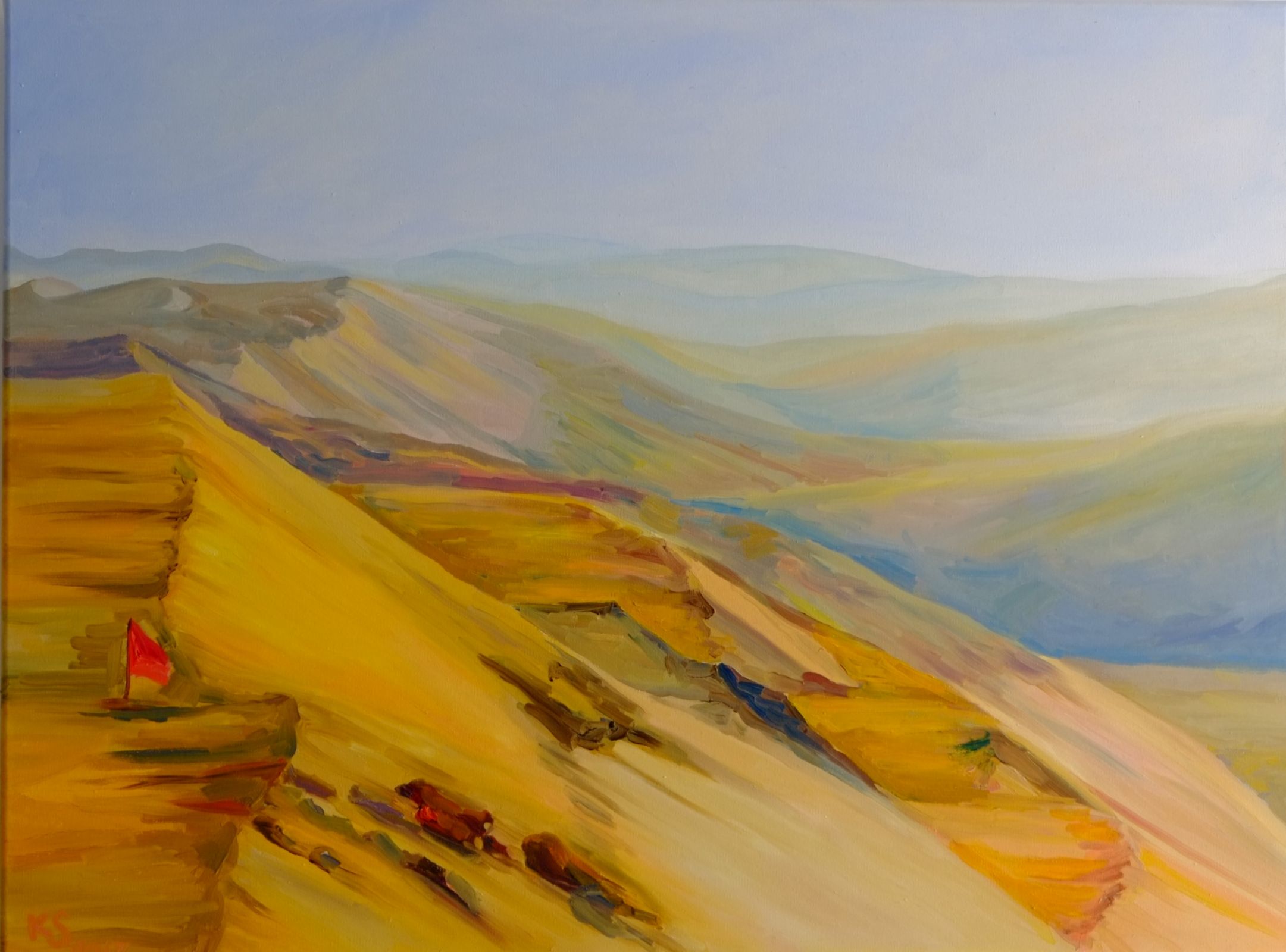 Serenity desert landscape print calm neutral tones modern wall art